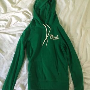 BOGO FREE VS Pink Green Pullover Hoodie with Patch